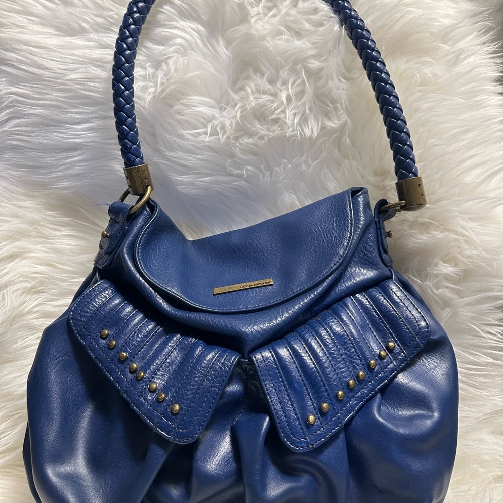 Matt and Natt Blue Leather Women's Bag